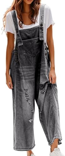 Salopette Donna Jeans Monopezzi Overall Casual Tuta Intera Gamba Larga Morbida Jumpsuit Regolabile Cinghie Playsuit Leggera Salopette Premaman Senza Maniche Oversize Con Tasche Pantaloni in Denim