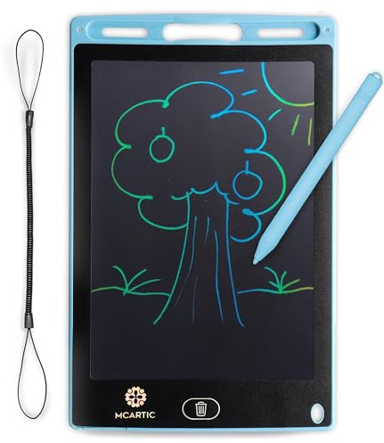 Lavagnetta Cancellabile Bambini 18,5 Pollici - Tavoletta Grafica Bambini da Disegno con Penna e Blocco Schermo - Portatile per Scuola o Viaggi