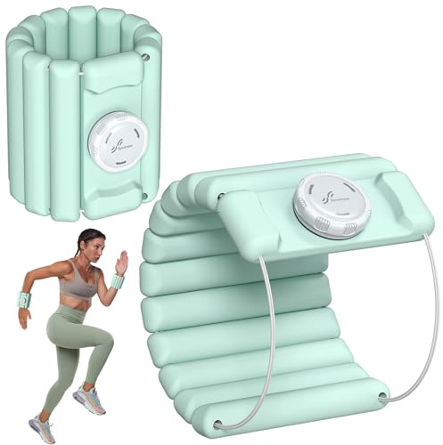 Sportneer Verstellbare Gewichtsmanschetten mit Knopf, Tragbares Handgelenk für Home Pilates Joggen Walking Workout Yoga