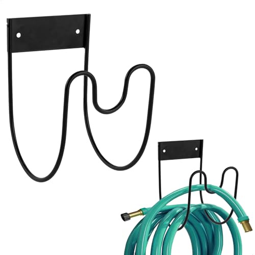 gexuamz Edelstahl Schlauchhalter, Robuste Gartenschlauchhalter Wandhalterung, Aus Hochwertigem 304 Edelstahl, Für Wasserschlauch, Verlängerungskabel und Vakuumschlauch, Ideal für Außenbereich, U Form