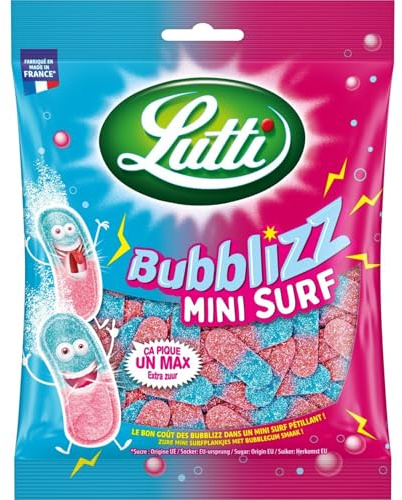L'ouTTI – Bonbons Acidulés Mini Surf, Explosion de Saveurs Piquantes et Fruitées (Sachet 180g) - Lot de 4 - vendu par Lot