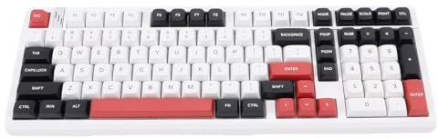 Tosuny Wireless Mechanical Keyboard, Bluetooth RGB Backlit Gaming Keyboard, USB C Wired Office Keyboards with Blue Switch, Hot Swappable Custom Keyboards for PC