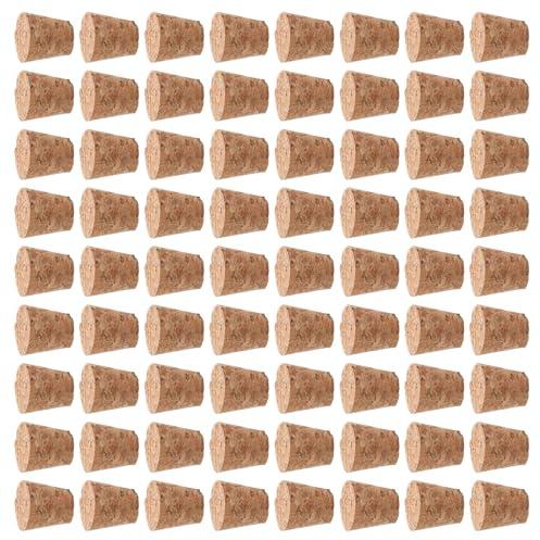 FUNOMOCYA 50Pcs Tapered Cork Stoppers Leakproof Bottle Cork Plugs for Wine Bottles Apothecary Jars Beer Bottles DIY Crafts Natural Wooden Sealer