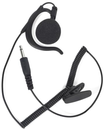 UAYESOK Écouteurs sans fil légers à 1 broche de 3,5 mm pour écoute uniquement, design supra-auriculaire, casque tactique pour les forces de l'ordre pour Kenwood Motorola Talkie-walkie Microphone de