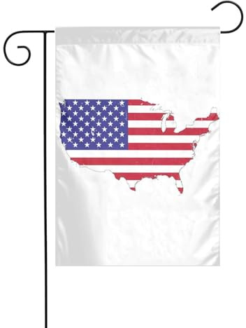 Drapeau des États-Unis - Petit drapeau de Noël - Double face - Décoration de pelouse de Noël pour l'extérieur de la cour