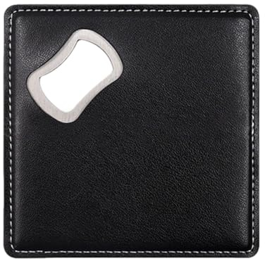 Abrelatas de mano – Acero inoxidable de 3,8 pulgadas | Mango de piel sintética – Abrelatas para cerveza, refrescos, vacaciones, viajes, herramienta de cocina, práctico y duradero