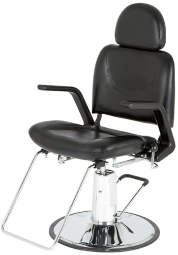 Buy-Rite Sue Reclining Styling Chair - All-Purpose Hydraulic Salon Chair for Hair Stylists & Barbers, Adjustable Headrest, 150° Recline, Heavy-Duty Chrome Base, SY-6769AP