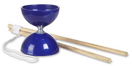 BS Toys Diabolo spiele - Koordination Kompaktes Outdoor Spiel - Draussen spielzeug Kinder - Geeignet ab 6 Jahren - Kindergeburtstag Spiele - Jonglierteller Blau - 38 x 38 x 11 cm