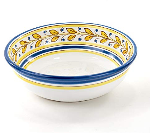 Bol à saladier en céramique sicilienne Caltagirone décoré à la main