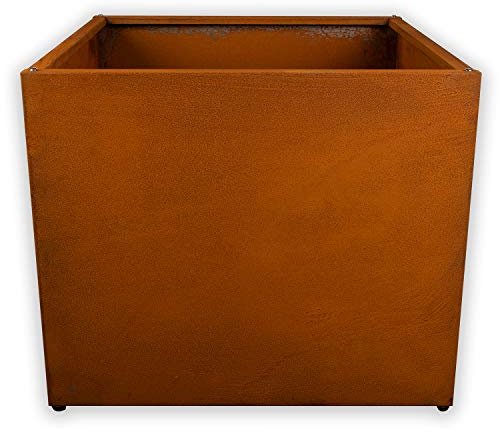Köhko® Designer Pflanzrahmen (Ohne Boden) aus Cortenstahl als Bausatz QUADER 100x100x50 cm…