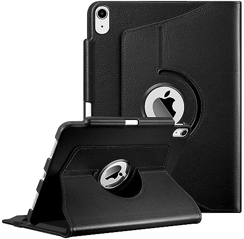 Fintie Hülle für iPad Air 11 Zoll M4/M3/M2, iPad Air 5./ 4. Gen 10.9 Zoll | Schutzhülle mit Stifthalter, 360 Grad drehbarem Ständer, Auto Schlaf/Wach Funktion, Schwarz