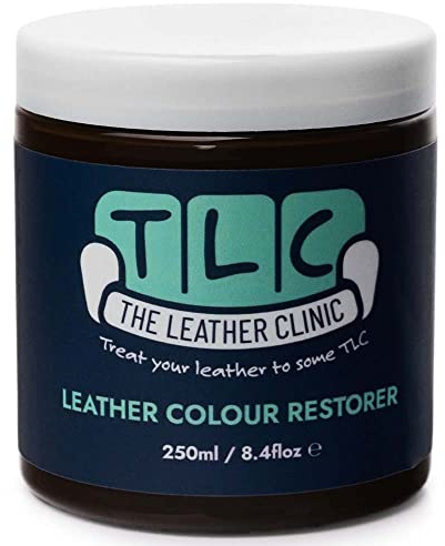 The Leather Clinic Lederfarbauffrischung | Mehrzweck-Absorptions-Balsam für Lederfarben, Reparatur, für Sofas, Schuhe, Taschen, Mäntel (Dunkelbraun)