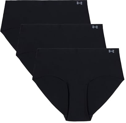 Under Armour Slip Hipster da Donna Puro Elasticizzato, Confezione da 3, Nero - Nucleo, Large