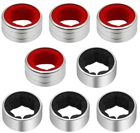 Saihisday 8PCS Wine Bottle Collars, Stainless Steel Red Wine Drip Stop Rings, Wine Drop Ring Catcher, Leak-Proof Wine Bottle Drip Stopper Collars for Kitchen Bar Restaurant