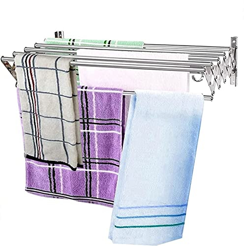 MAKIVI Wäscheständer, Wäscheständer, Wäscheständer, Wäscheständer, Wandmontage, einziehbar, zusammenklappbar, Wäscheständer, Balkon, Schlafzimmer (Größe: 70 cm/27,6 Zoll) (40 cm)