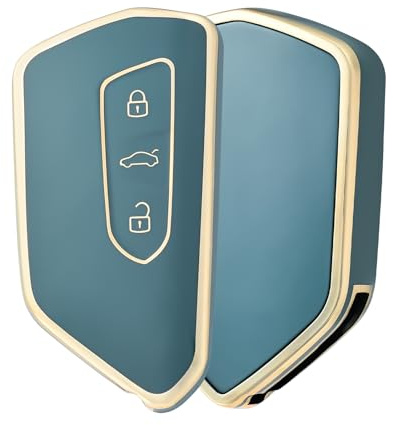 OFF WE GO Schlüsselhülle Cover für VW Golf 8 Skoda Octavia Cupra Formentor | Autoschlüssel Hülle für ID.3 ID.4 ID.5 Seat Leon MK4 Tarraco Ateca Cupra Born 3 Tasten Auto Schlüssel Hülle Signalfreundlich