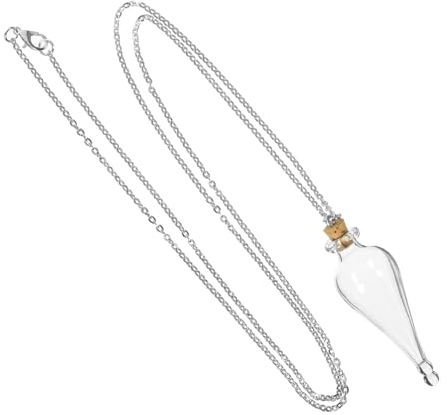 Holibanna Potion Bottle Necklace Mini Bottles Small Glass Pendant for Girls Cork Necklaces and Tiny Glass Jars for Decorative Use