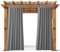 JEMIDI Weatherproof Outdoor Curtains with Eyelets - Weather-Resistant and Waterproof Gazebo Curtain - Garden or Balcony Curtains - Outdoor Patio Curtain - Grey
