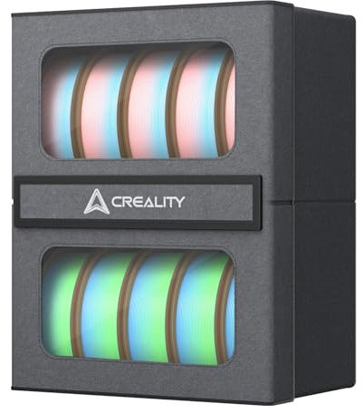 Creality Récipient de Stockage de Filament pour Imprimante 3D, Organisateur de Filament à l'épreuve de l'humidité et de la Poussière, Support Métallique pour Imprimante 3D à 2 Niveaux