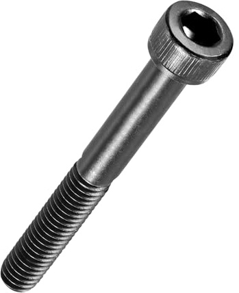 Kozelo 40 Stück Zylinderschrauben mit Innensechskant - [M6-1 x 50mm] Schrauben Kohlenstoffstahl Schwarzoxid DIN 912 Teilgewinde Innensechskantschraube für Industrielle Mechanischen