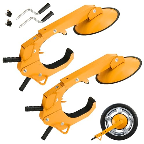 weyleity Wheel Lock Clamp | Heavy-Duty Anti Theft Tire Lock Adjustable Trailer Wheel Lock, Tire Boot Lock for RV Trailers, Cars, Trucks, SUVs (2)