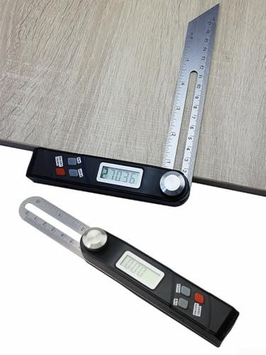 Digitales Display Winkel Lineal, 360 Grad T-förmiger schräger Winkel Holzbearbeitung Messlineal Edelstahl Winkelmesser