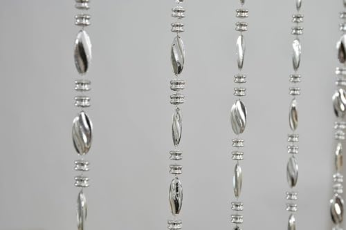 EliteKoopers Perlen-Girlande, Kette für Weihnachtsbaum, Hochzeit, Dekorationen, Geschenkverpackung, Weihnachten, Perlenband, DIY, Kunst, Handwerk (Silber, 5 m)