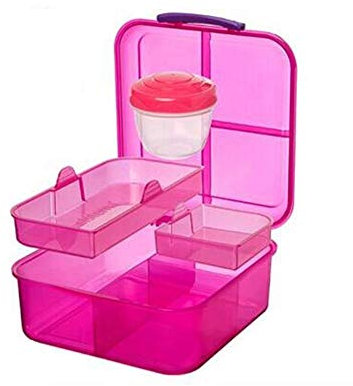 Fiambrera para adultos, lonchera Bento Box, Lunch Cube Max To Go con bote de yogur, lonchera para sándwiches y tostadas, lonchera ligera para ensaladas de verduras y frutas, lonchera para adultos (un