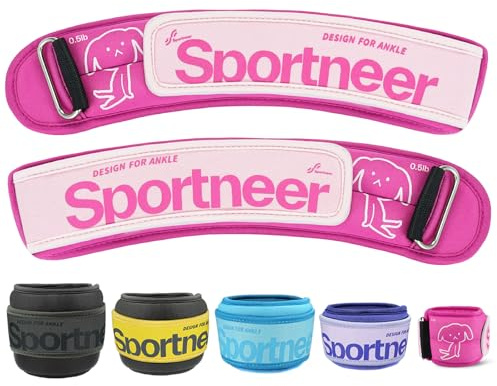 Sportneer Viktmanschetter, viktmanschetter för fötter, 2 * 0,23 kg/2 * 0,45 kg/2 * 0,9 kg/2 * 1,36 kg/2 * 2,27 kg armvikter handledsvikter set, löpvikter för handleder och fotleder