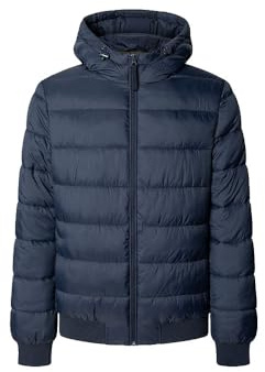 Pepe Jeans Chaqueta acolchada con capucha para hombre, azul (Dulwich Blue), XXL, Azul (DULWICH BLUE), XXL