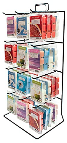 Counter Hook Stand in Black - 12 Fixed Hooks - POS Shop Display with Header - 52.4x24.4x17cm (J50/BLACK-FBA)