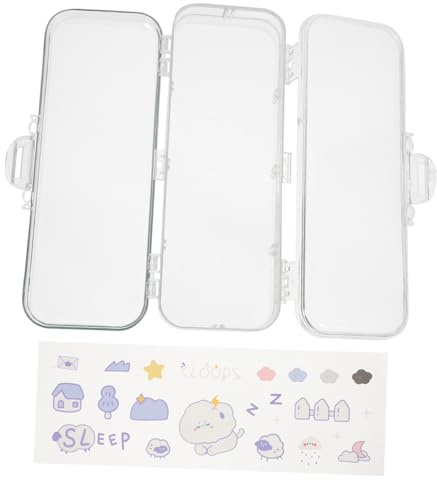 jojofuny Transparentes Federmäppchen Kunststoff-schreibwarenbox Stiftehalter Organizer Für Bleistifte Buntstifte Marker Großes Fassungsvermögen Leicht Und Praktisch Für Zuhause Und