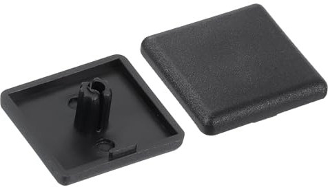 sourcing map 30Pcs Extruded End Cap Nylon, 20x20mm T-Slot Aluminum Profile 2020 European Standard End Cap Extrusion Plug for Trolley, Fish Tank Rack, Storage Rack, Black