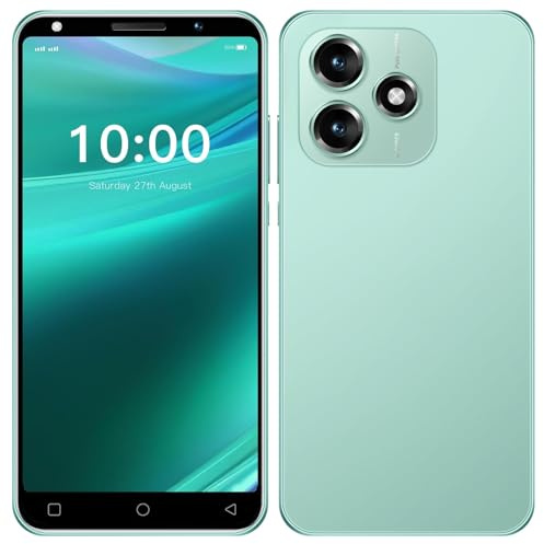 FirstPrz Mobile Phone,5.0 inch HD Screen, 16GB ROM【Expandable up to 128GB】,Dual SIM Dual Camera,3500mHA Big Battery,Wifi,Bluetooth,FM,Face ID Smartphone (Green)