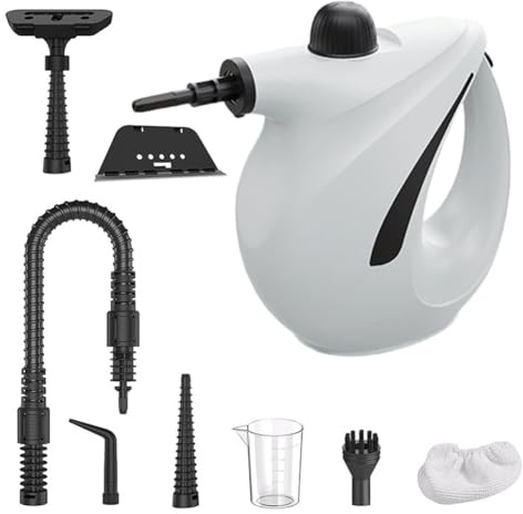 Uxsjakjsd Limpiador una Vapor Presurizado para el Hogar, PortáTil, de Mano, de Alta Temperatura, para Sofá, Ropa, Asientos de Coche, Cocina, Enchufe UE.