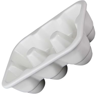 Homoyoyo Portauova Per Frigorifero in Ceramica Bianca a 6 Griglie, Contenitore Salva-uova Compatto Scanalature Protettive, Vassoio Per Esposizione Uova Pasquali e Conservazione in Cucina