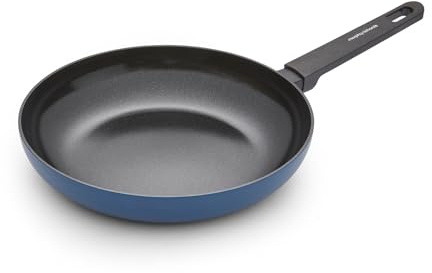 Morphy Richards Frying Pan, Recycled Aluminium, 28cm, Non Stick Ceramic Coating, Soft Touch Handles, Oven Safe Up to 180c, Suitable for All Hobs, Blue, 853502
