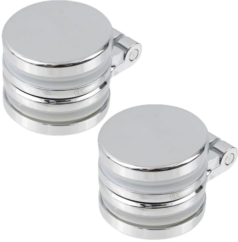 2 bisagras de puerta de cristal, abrazadera de mampara de ducha sin marco de 180 grados para vidrio de 5 a 8 mm, bisagra pivotante de aleación de zinc para armario, vitrina, estantería (doble cara)