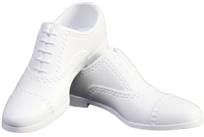 predolo Puppenschuhe im Maßstab 1:6, Schuhe zum Anziehen für Actionfiguren, Miniaturmodell für 30 cm große männliche Figuren, Weiß