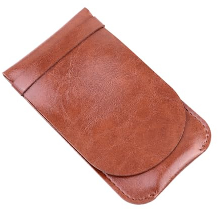 Toyvian Leder Stifteetui Handgefertigt Vintage Stiftetasche für Büro Schule Braun Aufbewahrungstasche für Kugelschreiber Füller