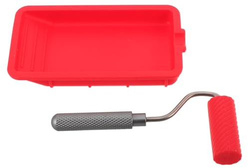 OHPHCALL Vassoio per Vernice in Silicone Rosso Portatile e Facile da Pulire per Progetti in Legno Dettagliati e Verniciatura di Davanzali in Metallo