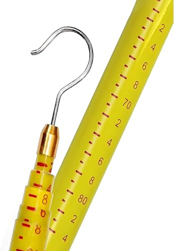 Teleskopstång, isolerad lätt mätpinne, epoxilinjal för kraftledning och trädhöjdmätning - hållbar, bärbar, exakt