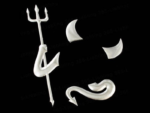 Tinkerbell Trinkets RK-PY6C-ZN5B 3D Chrome Devil/Demon Car Emblem Sticker Decal Badge Kit