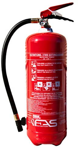 Estintore 6 Kg polvere NF + fissazione supporto + cartello