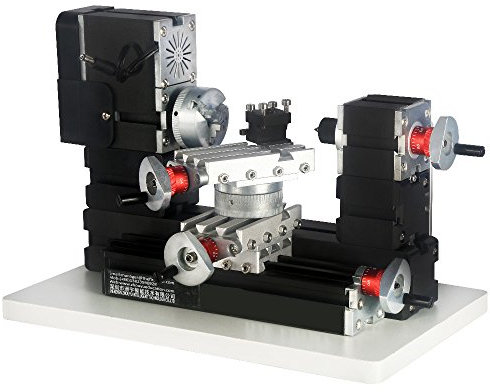 CGOLDENWALL Mini Metal Rotating Lathe 60W 12000r/min Motor Woodworking for Hobby Science Education Modelmaking