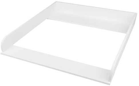Kindsgard Wickelaufsatz weiß passend für MALM HEMNES NORDLI Kommoden, Wickeltischaufsatz aus Holz mit Schutzkanten, platzsparende Wickellösung für Baby Wickelkommode, 80 x 78 x 10 cm