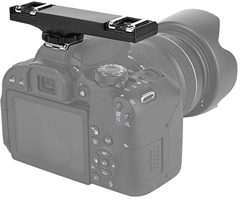 Vbestlife Dual Flash Rail Adjustable Hot Shoe Mount, For