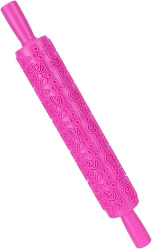Mattarello Cuori e Rose decorativo biscotti PVC cake design utensile dolci cucina pasticceria regalo Natale compleanno festa fai da te stampo dolci idee cucina utensili