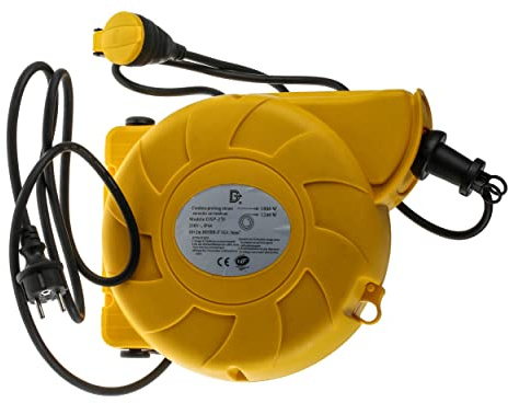 RS PRO IC2000 Kabeltrommel, 10 m, 1-fach, Typ E - Französisch IP44 230V ac Aufrollautomatik