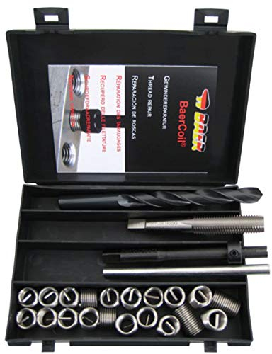 BaerCoil Gewindereparatur Set G 1/4 x 19 - Gewinde Reparatur - BAER Gewindereparaturset - Gewindereparatur Satz, Rohrgewinde - Gewindepanzerung für Sanitär-Installateure